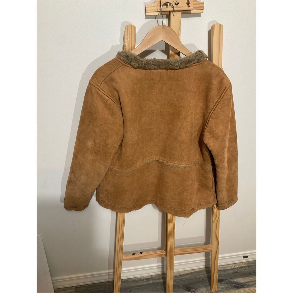 Cabela’s Faux suede and shearling open front jacket size medium - Picture 8 of 9